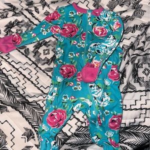 Newborn sleeper with mittens and footies